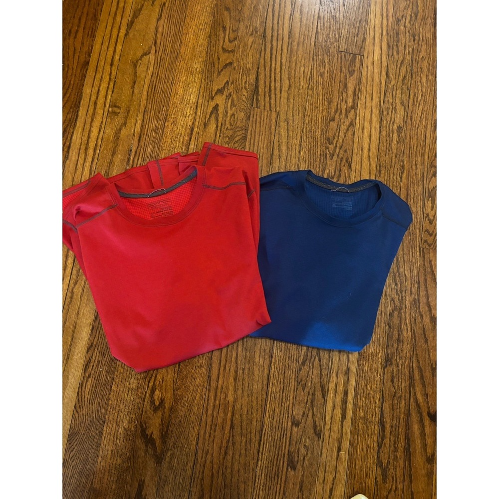 Patagonia Capilene Midweight Crew Base Layer Set Mens Red‎ Navy Blue 2 Pack